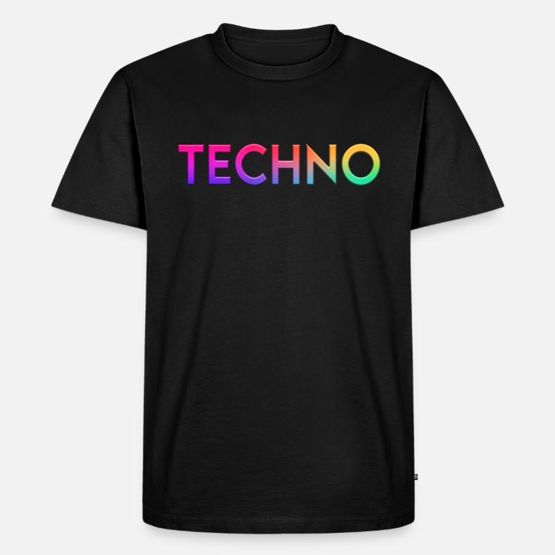 Techno - Männer Premium Bio T-Shirt - Schwarz