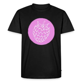 Mûre framboise - T-shirt Premium bio Homme - noir - Devant - Nico (187cm)