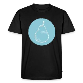 Poire - T-shirt Premium bio Homme - noir - Devant - Nico (187cm)