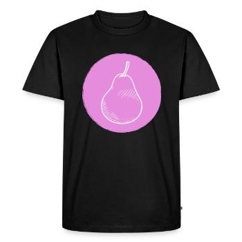 Poire - T-shirt Premium bio Homme - noir - Devant - Nico (187cm)