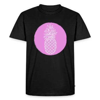 Ananas - T-shirt Premium bio Homme - noir - Devant - Nico (187cm)
