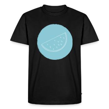 Pastèque - T-shirt Premium bio Homme - noir - Devant - Nico (187cm)