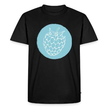 Mûre framboise - T-shirt Premium bio Homme - noir - Devant - Nico (187cm)