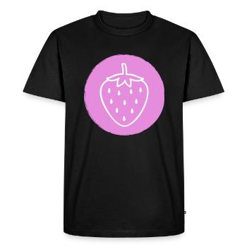 Fraise - T-shirt Premium bio Homme - noir - Devant - Nico (187cm)