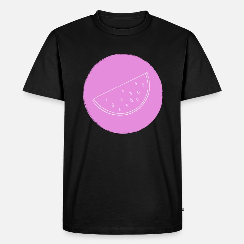 Wassermelone - Männer Premium Bio T-Shirt - Schwarz