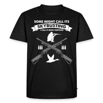 Chasse au canard Chasse au canard Chasseur de canard Chasseur de canard Conception - T-shirt Premium bio Homme - noir - Devant - Nico (187cm)
