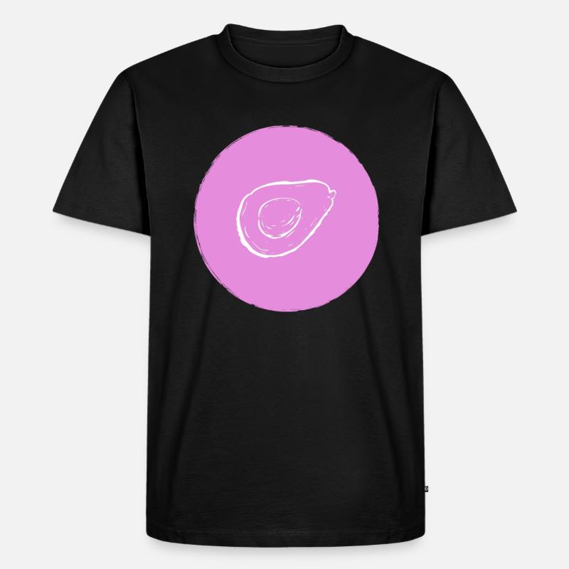 Avocado - Männer Premium Bio T-Shirt - Schwarz