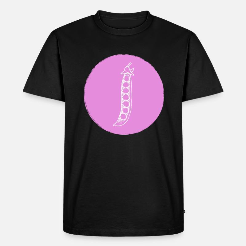 Erbsen - Männer Premium Bio T-Shirt - Schwarz