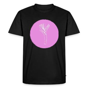 Leek - Men's Premium Organic T-Shirt - black - Front - Nico (187cm)