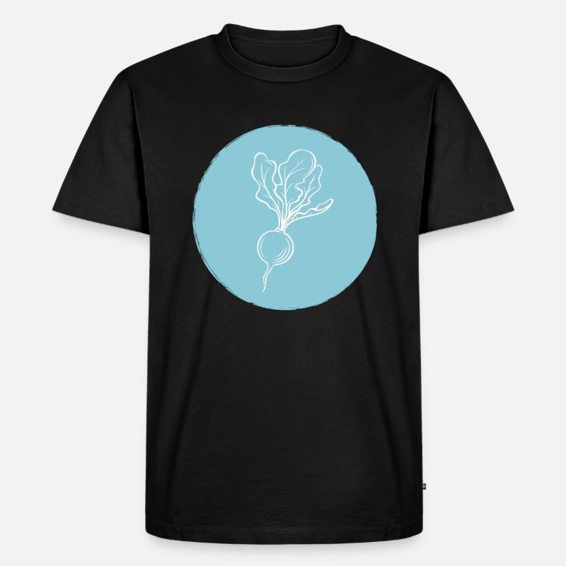 Radieschen - Männer Premium Bio T-Shirt - Schwarz