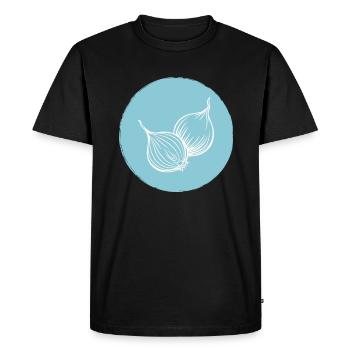 Oignon - T-shirt Premium bio Homme - noir - Devant - Nico (187cm)