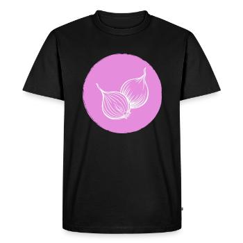 Oignon - T-shirt Premium bio Homme - noir - Devant - Nico (187cm)