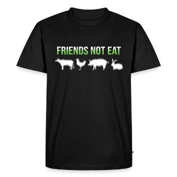 Dicton végétarien végétalien - T-shirt Premium bio Homme - noir - Devant - Nico (187cm)