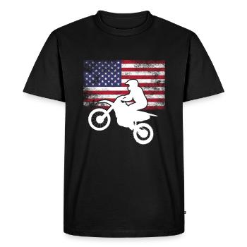 Motocross Supercross MX SX FMX Dirt Bike Saying - Men's Premium Organic T-Shirt - black - Front - Nico (187cm)