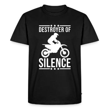 Motocross Supercross MX SX FMX Dirt Bike Saying - Men's Premium Organic T-Shirt - black - Front - Nico (187cm)