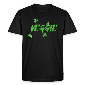 Vegan Veggie - Men's Premium Organic T-Shirt - black - Front - Nico (187cm)