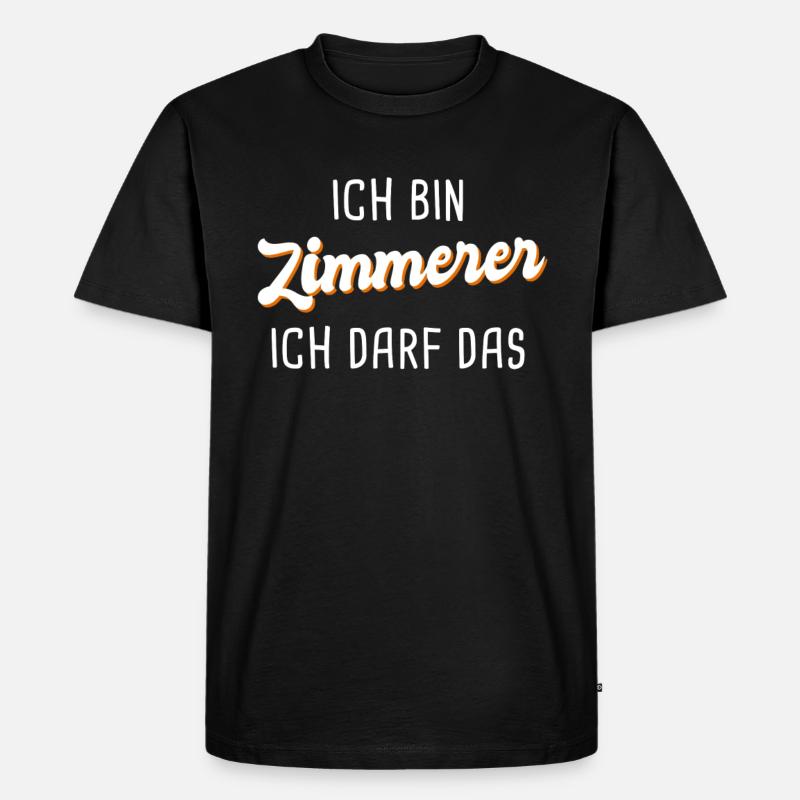 Zimmerer - Männer Premium Bio T-Shirt - Schwarz