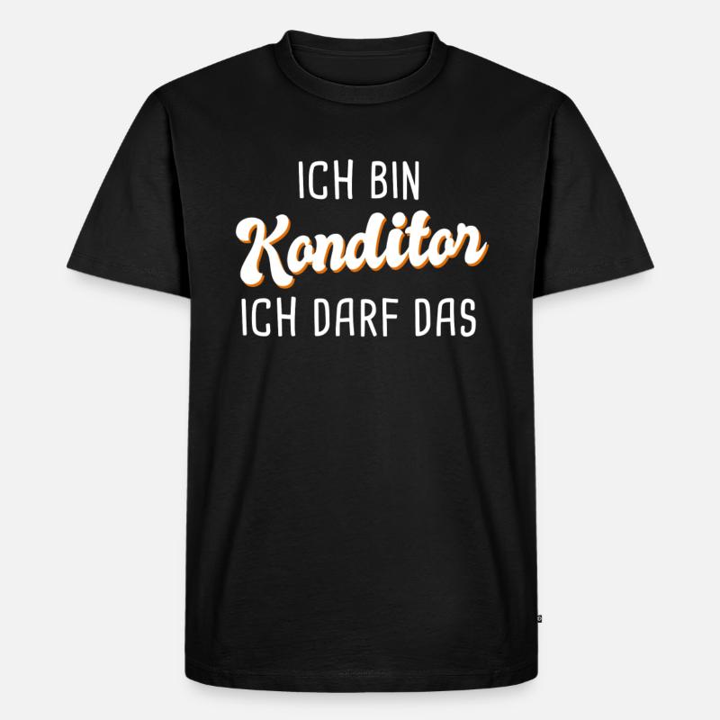 Konditor - Männer Premium Bio T-Shirt - Schwarz
