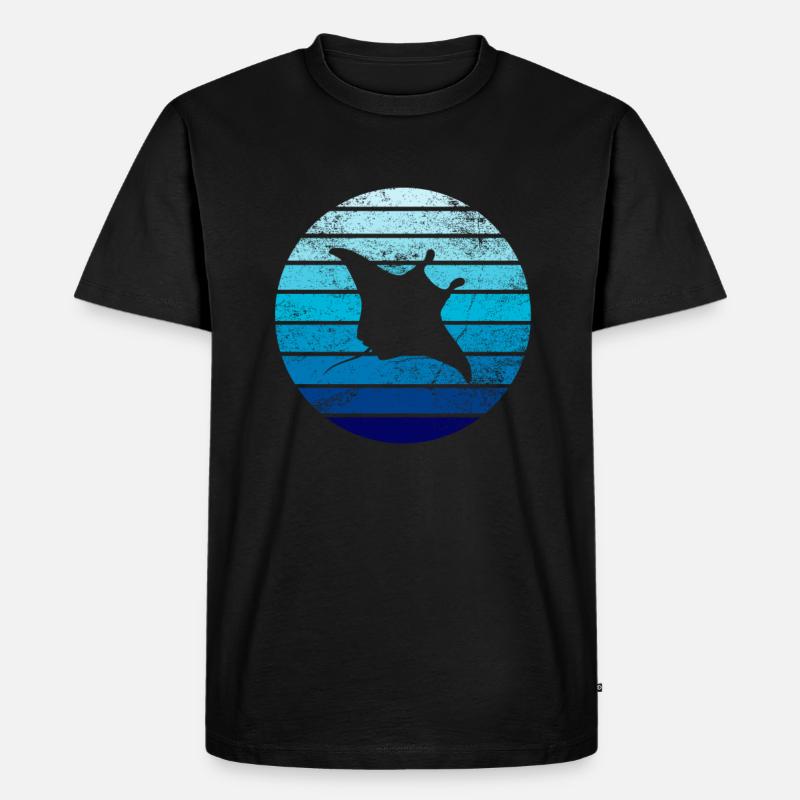 Stachelrochen - Männer Premium Bio T-Shirt - Schwarz