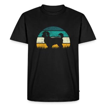 Bollipoo Retro Vintage Coloré - T-shirt Premium bio Homme - noir - Devant - Nico (187cm)