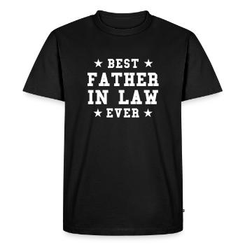 Meilleur cadeau de beau-père de beau-père - T-shirt Premium bio Homme - noir - Devant - Nico (187cm)