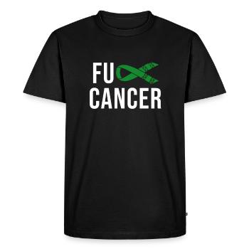 Cancer - Cancer du foie - T-shirt Premium bio Homme - noir - Devant - Nico (187cm)