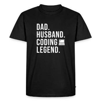 Coding Programmer Coder Software Developer - Men's Premium Organic T-Shirt - black - Front - Nico (187cm)