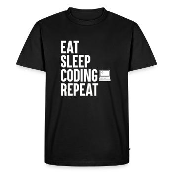 Coding Programmer Coder Software Developer - Men's Premium Organic T-Shirt - black - Front - Nico (187cm)