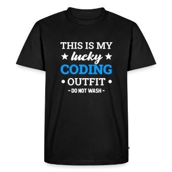 Coding Programmer Coder Software Developer - Men's Premium Organic T-Shirt - black - Front - Nico (187cm)