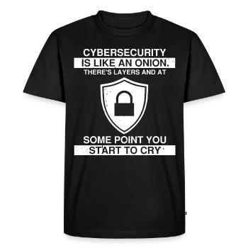 Cyber Security Design for IT Security and Hackers - Men's Premium Organic T-Shirt - black - Front - Nico (187cm)