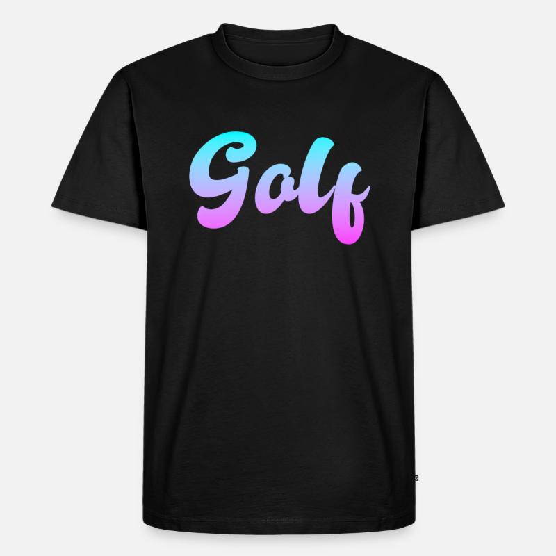 Golf - Männer Premium Bio T-Shirt - Schwarz