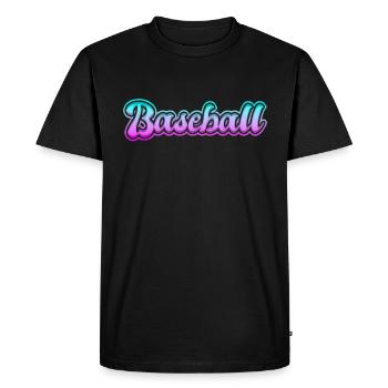Baseball - Men's Premium Organic T-Shirt - black - Front - Nico (187cm)