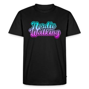 Pole walking - Men's Premium Organic T-Shirt - black - Front - Nico (187cm)