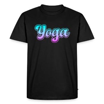 Yoga - Men's Premium Organic T-Shirt - black - Front - Nico (187cm)