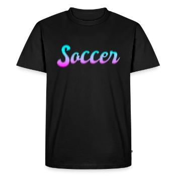 Soccer soccer - T-shirt Premium bio Homme - noir - Devant - Nico (187cm)