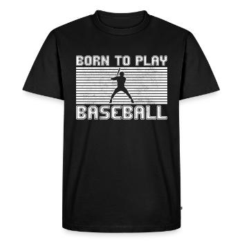 Baseball - Men's Premium Organic T-Shirt - black - Front - Nico (187cm)
