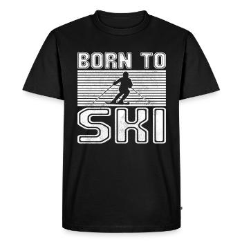 Ski - Men's Premium Organic T-Shirt - black - Front - Nico (187cm)