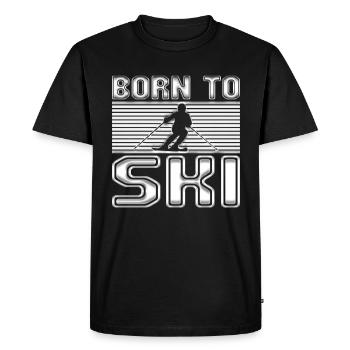 Ski - Men's Premium Organic T-Shirt - black - Front - Nico (187cm)