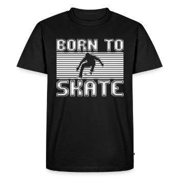 patinage - T-shirt Premium bio Homme - noir - Devant - Nico (187cm)