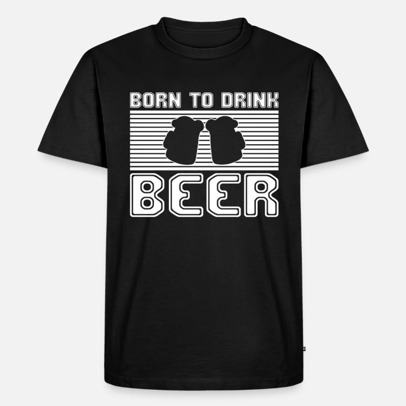 bier - Männer Premium Bio T-Shirt - Schwarz