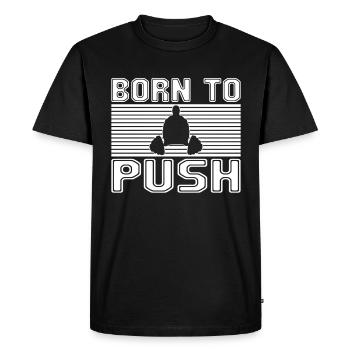 Weight training - Men's Premium Organic T-Shirt - black - Front - Nico (187cm)