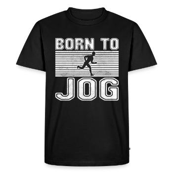 Jogging Running - T-shirt Premium bio Homme - noir - Devant - Nico (187cm)