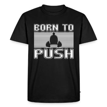 Weight training - Men's Premium Organic T-Shirt - black - Front - Nico (187cm)