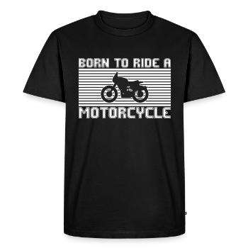 Motorcycle - Men's Premium Organic T-Shirt - black - Front - Nico (187cm)