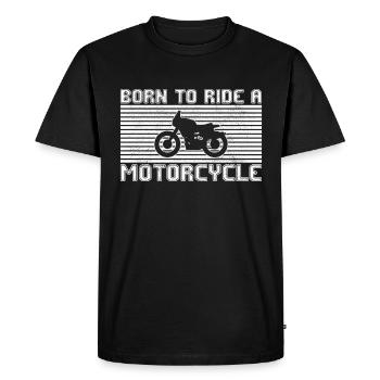 Motorcycling - Men's Premium Organic T-Shirt - black - Front - Nico (187cm)