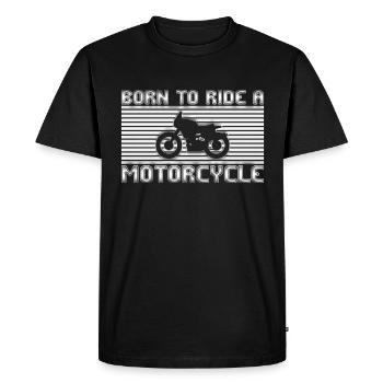 Motorcycling - Men's Premium Organic T-Shirt - black - Front - Nico (187cm)