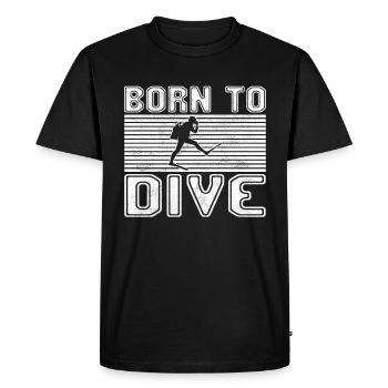Plonger - T-shirt Premium bio Homme - noir - Devant - Nico (187cm)