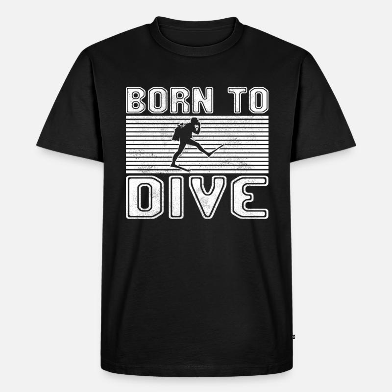 Tauchen - Männer Premium Bio T-Shirt - Schwarz
