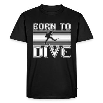 Plonger - T-shirt Premium bio Homme - noir - Devant - Nico (187cm)
