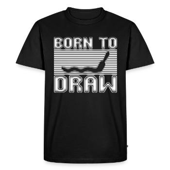 Painting Drawing - Men's Premium Organic T-Shirt - black - Front - Nico (187cm)